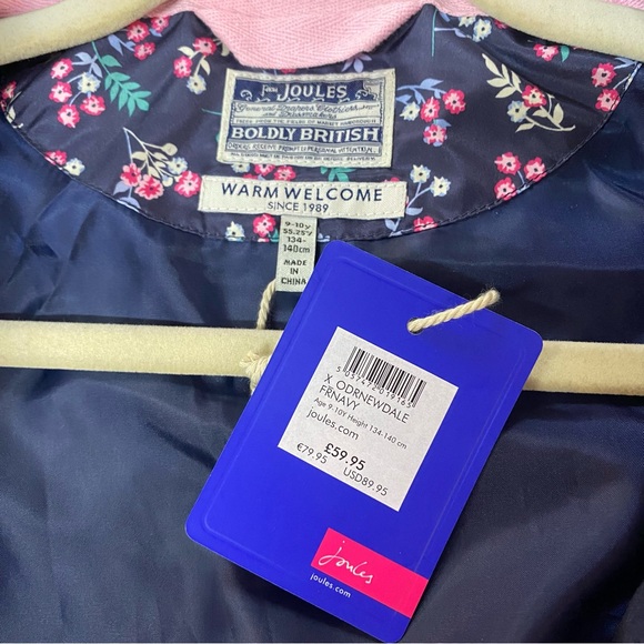 JOULES Navy Quilted Jacket Girls 9-10Y NWT - Picture 4 of 6